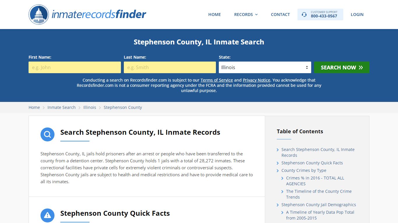 Stephenson County, IL Inmate Lookup & Jail Records Online